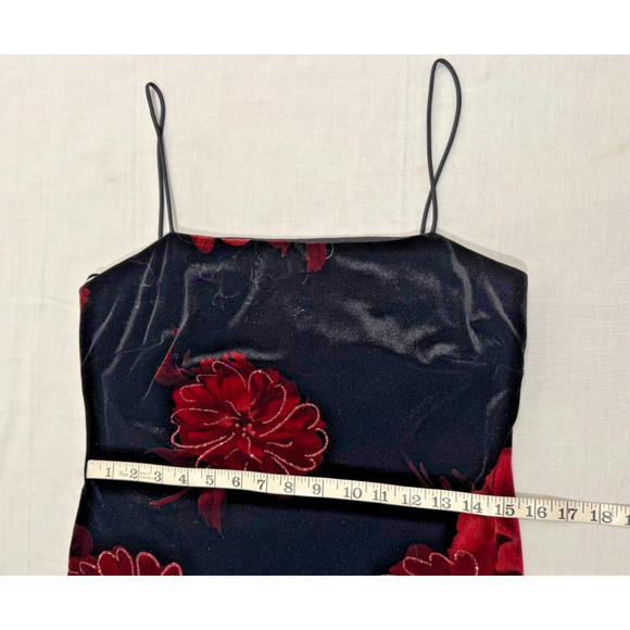 Vtg Arianna By Rachel Kaye Velvet Floral Fairy Whimsigoth Grunge Y2K Dress 6P - Picture 5 of 12